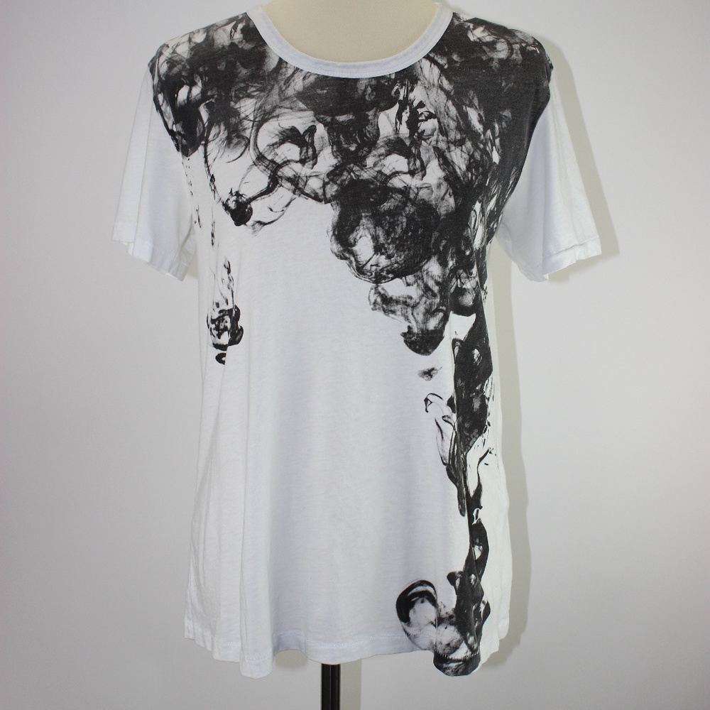 Rag & Bone Small White W/ Abstract Black Pattern